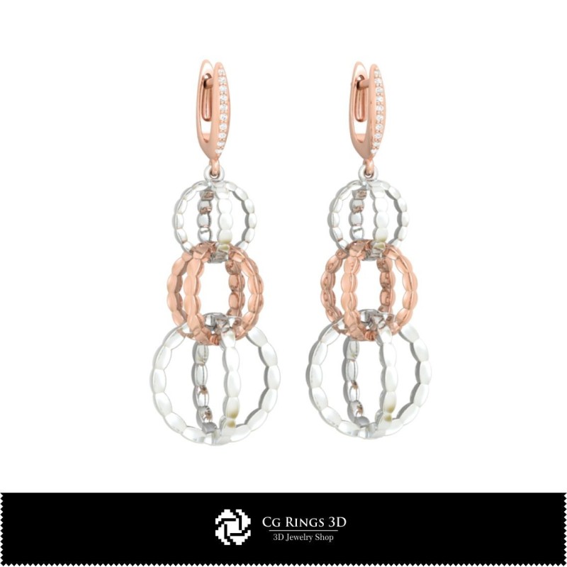 Pendientes CAD 3D, CAD 3D para Joyería, Pendientes CAD 3D, Pendientes Colgantes 3D