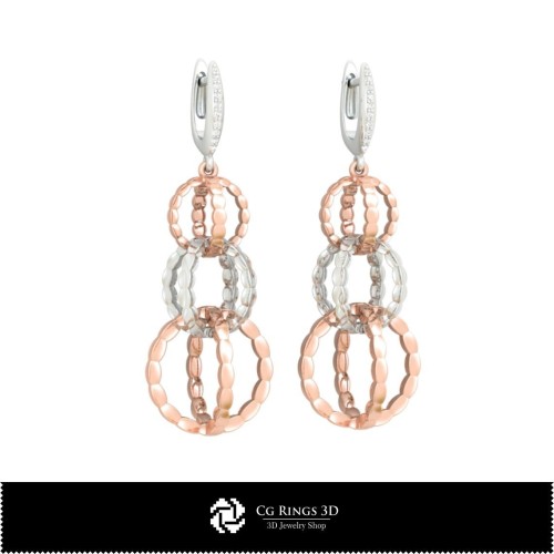3D-CAD-Ohrringe Home, Schmuck 3D-CAD, Ohrringe 3D-CAD, 3D-Hängeohrringe