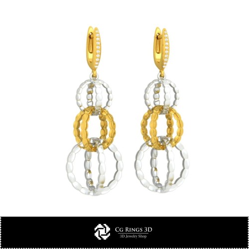 Pendientes CAD 3D, CAD 3D para Joyería, Pendientes CAD 3D, Pendientes Colgantes 3D