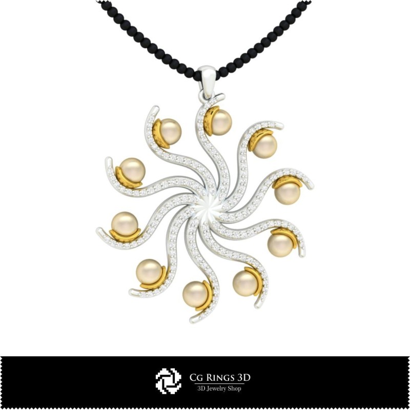 Pendentif 3D CAO avec perles Home, Bijoux 3D CAO, Pendentifs 3D CAO, Pendentifs perles 3D
