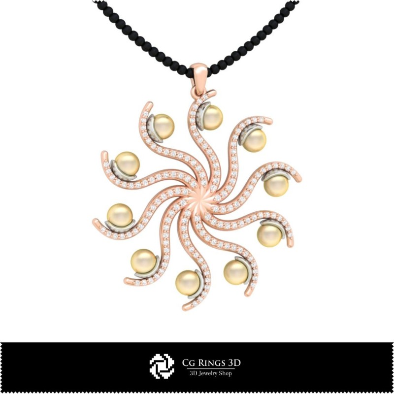 Pendentif 3D CAO avec perles Home, Bijoux 3D CAO, Pendentifs 3D CAO, Pendentifs perles 3D