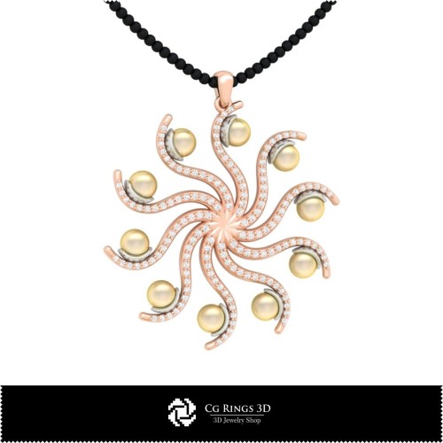 3D-CAD-Anhänger mit Perlen Home, Schmuck 3D-CAD, Anhänger 3D-CAD, 3D-Perlenanhänger