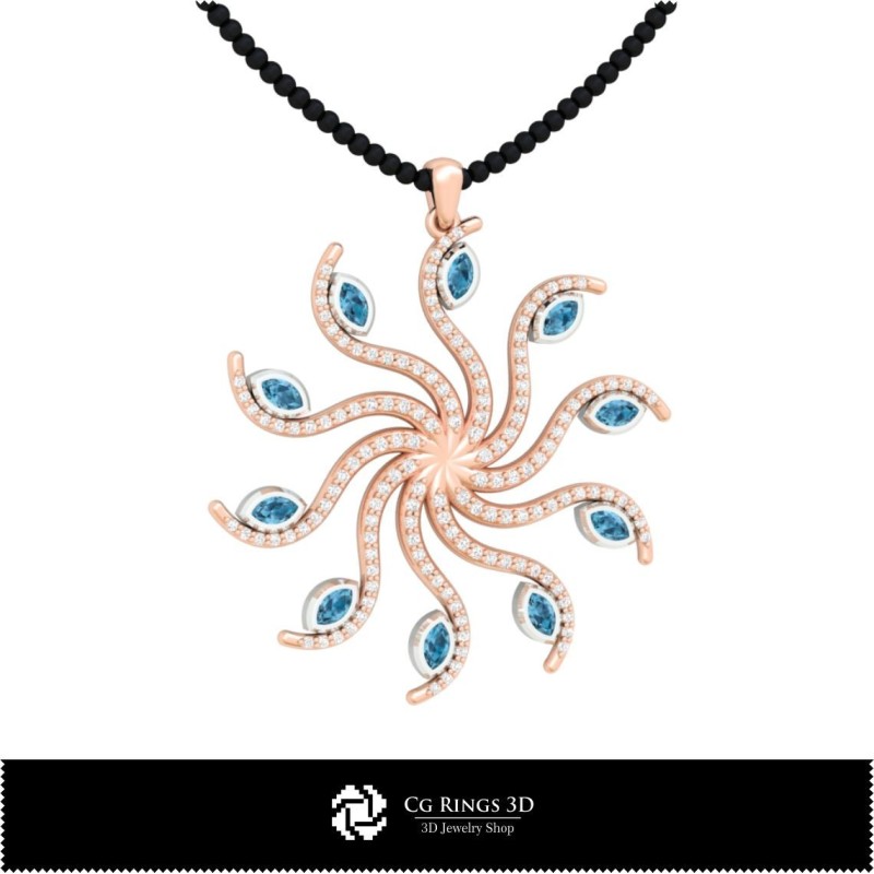 Joyería-Péndant CAD 3D Joyería CAD 3D, Colgantes CAD 3D, Colgantes de diamantes 3D, Colgantes florales 3D