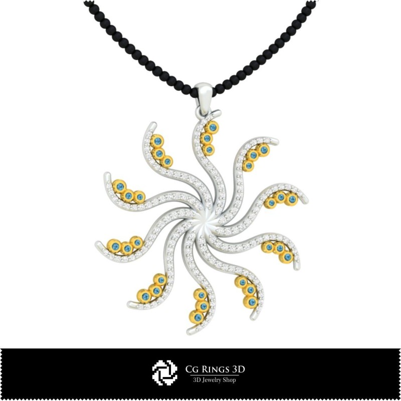 Bijoux-Pendentif 3D DAO Bijoux 3D DAO, Pendentifs 3D DAO, Pendentifs Diamant 3D, Pendentifs Floraux 3D