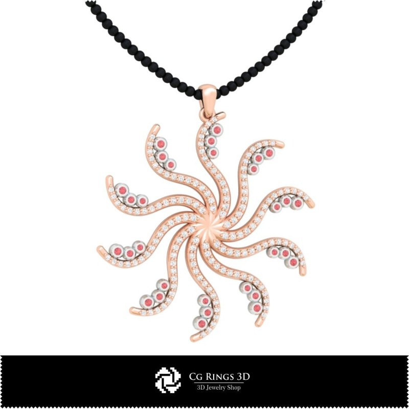Joyas-Colgante CAD 3D Joyas CAD 3D, Colgantes CAD 3D, Colgantes de Diamante 3D, Colgantes Florales 3D