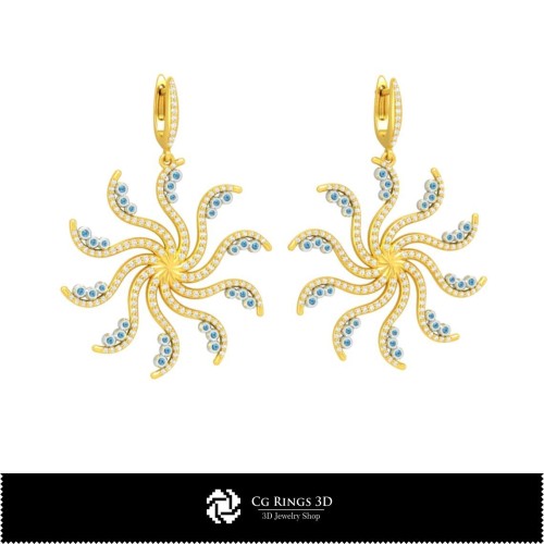 3D CAD Earrings Home, Jewelry 3D CAD, Earrings 3D CAD , 3D Diamond Earrings, 3D Pearl Earrings