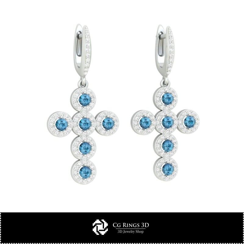 Pendientes religiosos CAD 3D para el hogar, Joyería CAD 3D, Pendientes CAD 3D, Pendientes con diamantes 3D