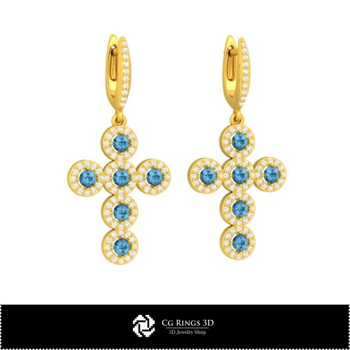 Pendientes religiosos CAD 3D para el hogar, Joyería CAD 3D, Pendientes CAD 3D, Pendientes con diamantes 3D