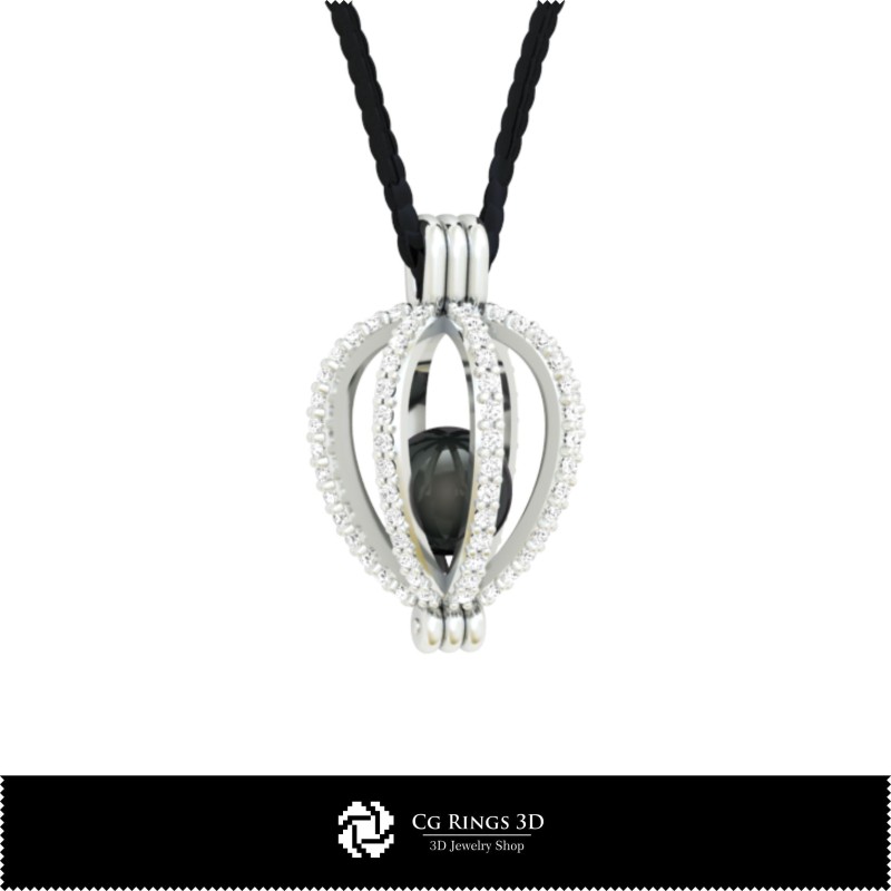 Pendentif 3D DAO avec Perle Maison, Bijoux DAO 3D, Pendentifs DAO 3D, Pendentifs 3D Médaillon, Pendentifs Perle 3D