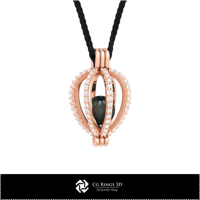 Pendentif 3D DAO avec Perle Maison, Bijoux DAO 3D, Pendentifs DAO 3D, Pendentifs 3D Médaillon, Pendentifs Perle 3D