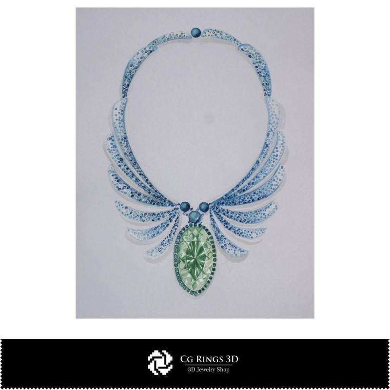 Necklace Sketch-Jewelry Design Concept Jewelry Sketches