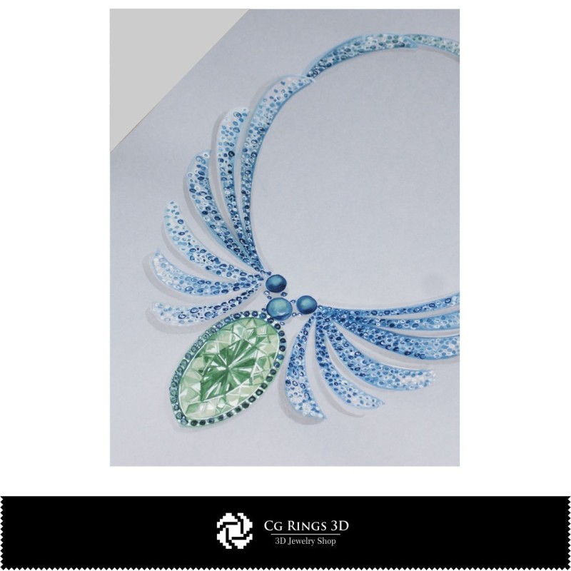 Necklace Sketch-Jewelry Design Concept Jewelry Sketches