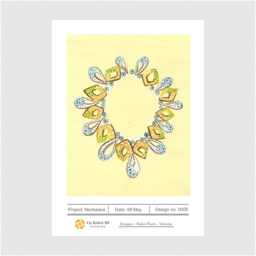 Schizzo Collana-Concetto di Gioielleria-Schizzi di Gioielli