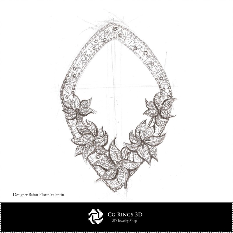 Necklace Sketch-Jewelry Design Concept Jewelry Sketches