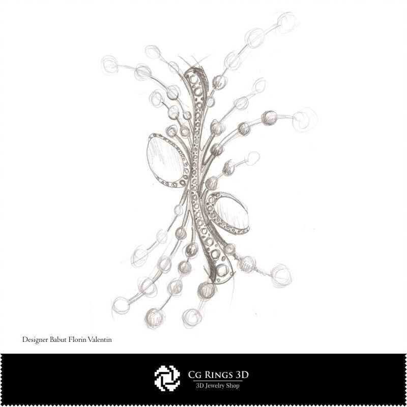 Brooch Sketch-Jewelry Design Jewelry Sketches