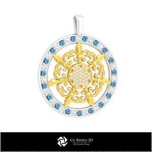 Colgante 3D con diamantes Home, Joyería 3D CAD, Colgantes 3D CAD, Colgantes con diamantes 3D