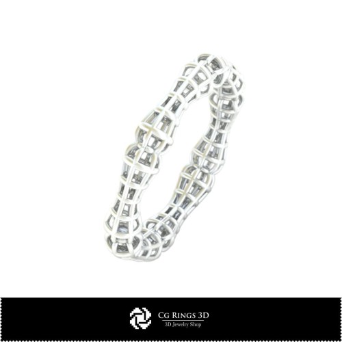 Anello in bambù 3D CAD per la casa, Gioielleria 3D CAD, Anelli 3D CAD, Fedine per sempre 3D, Anelli fashion 3D