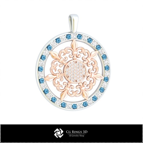 3D Pendant With Diamonds Home, Jewelry 3D CAD, Pendants 3D CAD , 3D Diamond Pendants