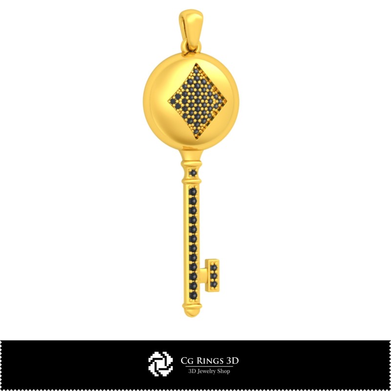 3D CAD Collection of Key Pendants with Playing Cards Home, Jewelry 3D CAD, Jewelry Collections 3D CAD 