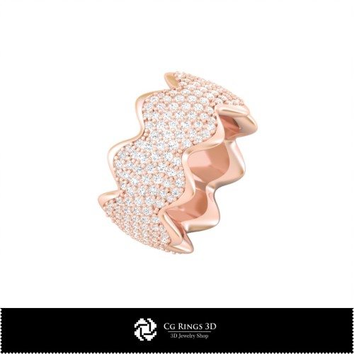 Alliances de mariage 3D pour femmes avec diamants Accueil, Bijoux CAO 3D, Bagues CAO 3D, Alliances CAO 3D, Bagues de mode 3D