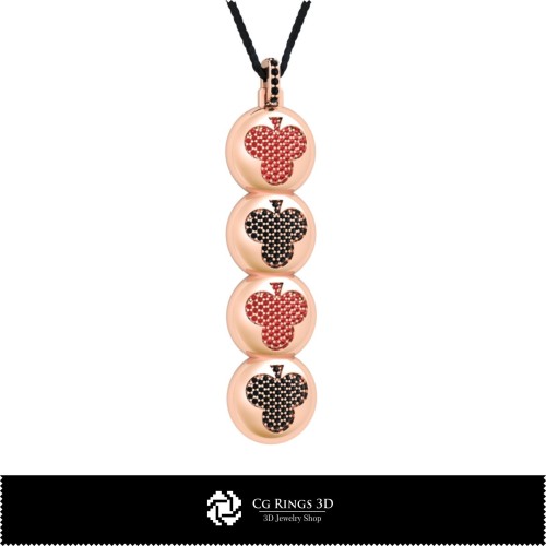3D CAD Collection of Pendants with Playing Cards Home, Jewelry 3D CAD, Jewelry Collections 3D CAD 