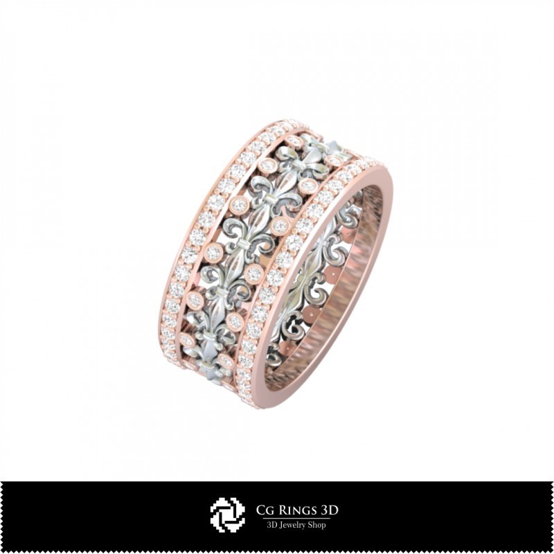 Alliances de mariage 3D pour femmes avec diamants Accueil, Bijoux 3D CAO, Bagues 3D CAO, Alliances 3D, Bagues de mode 3D