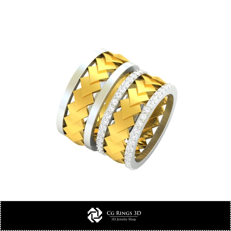 3D-CAD-Kollektion von Eheringen mit Spielkarten für Zuhause, Schmuck 3D-CAD, Schmuckkollektionen 3D-CAD