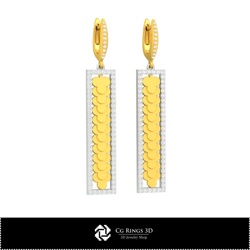 Collection 3D CAO de boucles d'oreilles avec cartes à jouer, Joaillerie 3D CAO, Collections de joaillerie 3D