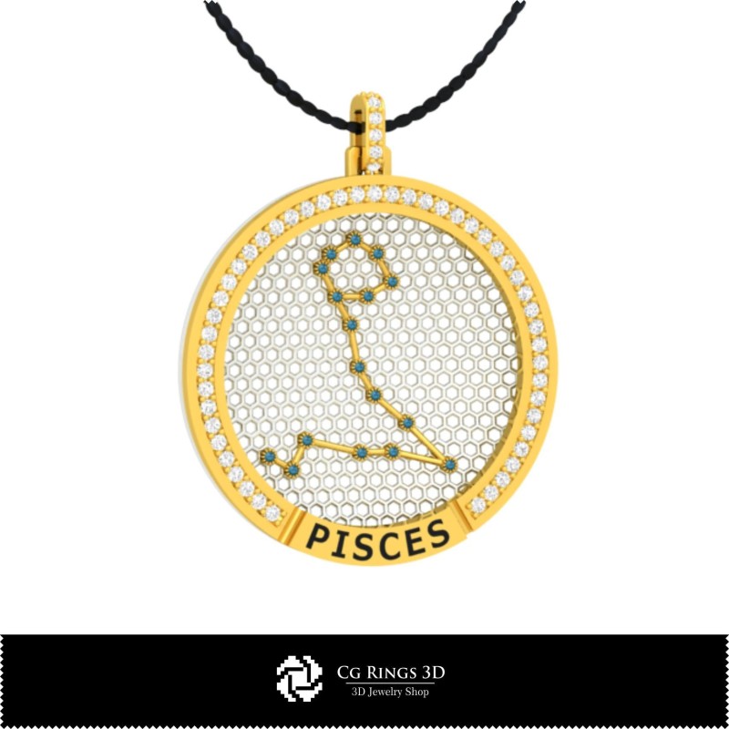 3D-CAD-Sammlung von Sternzeichen-Anhänger-Designs für Zuhause, Schmuck 3D-CAD, Schmuckkollektionen 3D-CAD