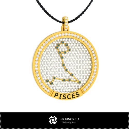 Collezione CAD 3D di Ciondoli con Costellazioni Zodiacali Casa, CAD 3D per Gioielli, Collezioni di Gioielli CAD 3D