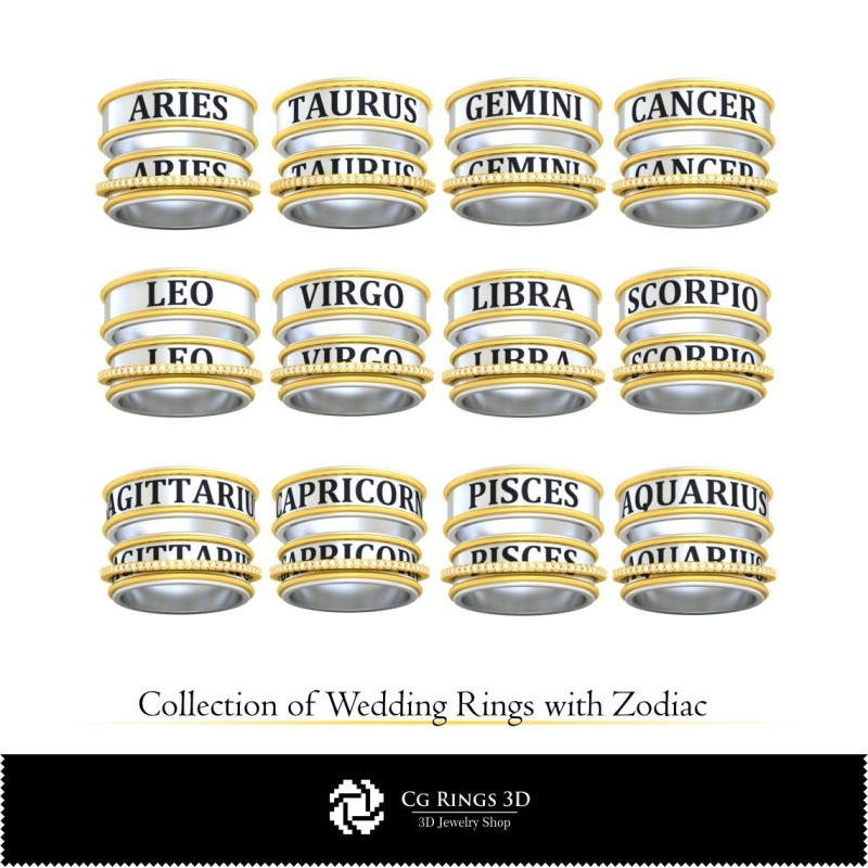 3D-CAD-Kollektion von Eheringen mit Spielkarten Home, Schmuck 3D-CAD, Schmuckkollektionen 3D-CAD
