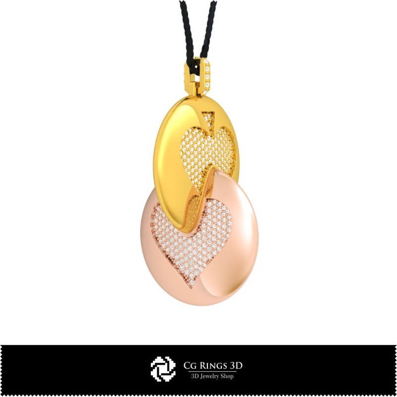 Colgante CAD 3D con naipes para el hogar, Joyería CAD 3D, Colgantes CAD 3D, Colgantes esféricos CAD 3D