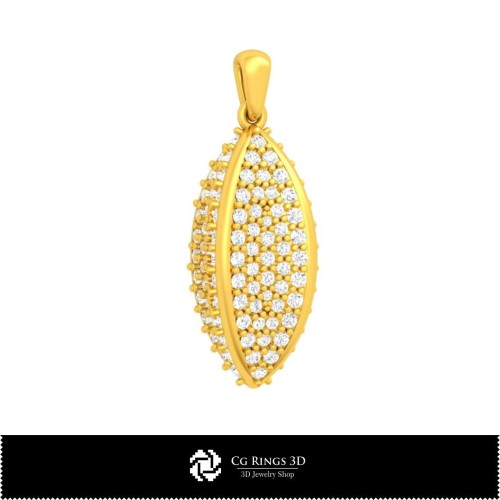 Ciondolo CAD 3D Gioielleria CAD 3D, Ciondoli CAD 3D, Ciondoli con Diamanti 3D
