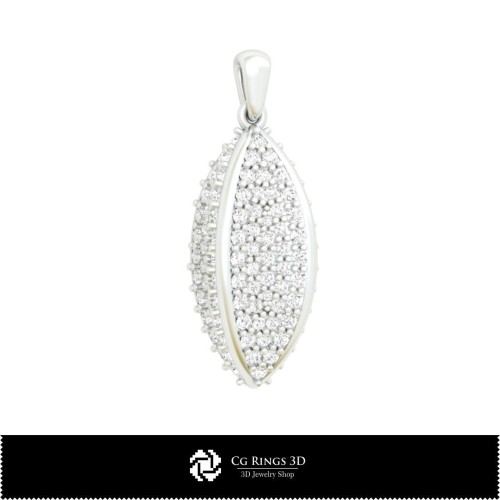 Ciondolo CAD 3D Gioielleria CAD 3D, Ciondoli CAD 3D, Ciondoli con Diamanti 3D
