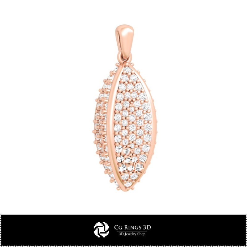Bijoux pendentif CAO 3D, pendentifs CAO 3D, pendentifs diamants 3D