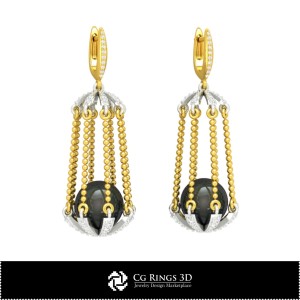 3D-CAD-Perlenohrringe Zuhause, Schmuck 3D-CAD, Ohrringe 3D-CAD, 3D-Diamantohrringe, 3D-Tropfenohrringe, 3D-Perlenohrringe