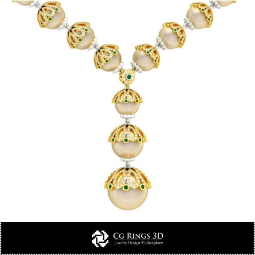 Colliers de perles 3D CAO pour la maison, Bijoux CAO 3D, Colliers CAO 3D, Colliers diamants 3D, Rangées de perles 3D
