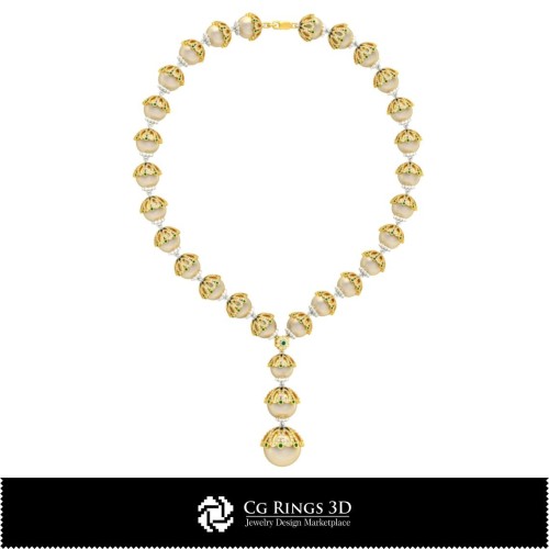 Colliers de perles 3D CAO pour la maison, Bijoux CAO 3D, Colliers CAO 3D, Colliers diamants 3D, Rangées de perles 3D