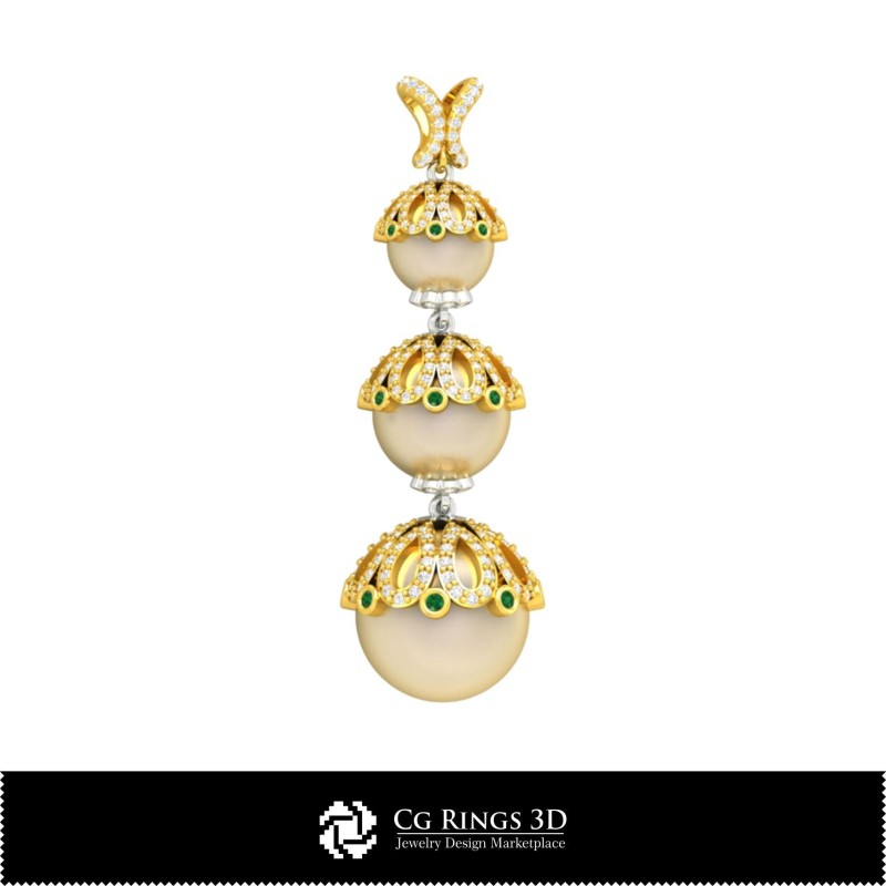 Colgante de perla CAD 3D para el hogar, Joyas CAD 3D, Colgantes CAD 3D, Colgantes de diamante 3D, Colgantes de perla 3D