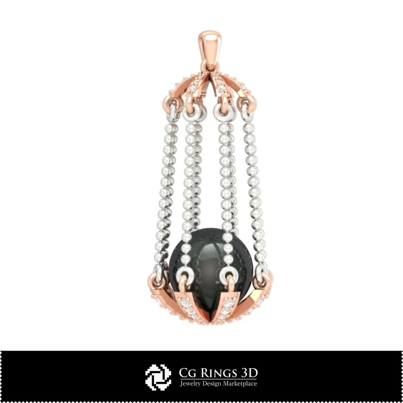 Colgante de Perla 3D CAD para el Hogar, Joyería 3D CAD, Colgantes 3D CAD, Colgantes de Perla 3D