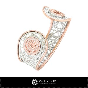 3D CAD Women's Gemeni Zodiac Bracelet Home, Jewelry 3D CAD, Bracelets 3D CAD , 3D Diamond Bracelets, 3D Bracelets, 3D Cuff Brac 2
