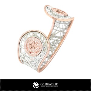 Brățară 3D femei semne zodiacale pentru cancer, bijuterii 3D CAD, brățări 3D CAD, brățări cu diamante 3D, brățări 3D, brățară 2