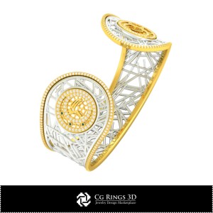 Bracelet Vierge (signe astrologique) féminin en CAO 3D, Bijoux CAO 3D, Bracelets CAO 3D, Bracelets diamant 3D, Bracelets 3D,