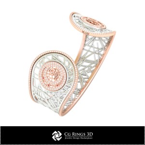 3D CAD Women's Pisces Zodiac Bracelet Home, Jewelry 3D CAD, Bracelets 3D CAD , 3D Diamond Bracelets, 3D Bracelets, 3D Cuff Brac 2