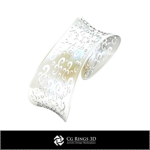 Brățară CAD 3D Acasă, Bijuterii CAD 3D, Brățări CAD 3D, Brățări 3D, Brățară-mansetă 3D