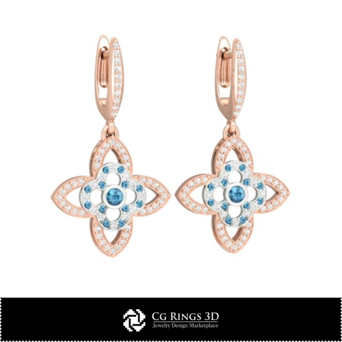 3D-CAD-Ohrringe Zuhause, Schmuck 3D-CAD, Ohrringe 3D-CAD, 3D-Hängeohrschmuck