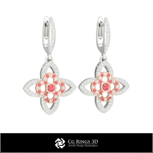 Boucles d'oreilles CAO 3D Accueil, Bijoux CAO 3D, Boucles d'oreilles CAO 3D, Boucles d'oreilles pendantes 3D