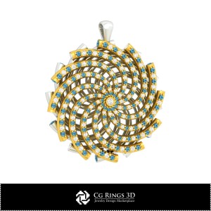 珠宝-吊坠 3D CAD 家居, 珠宝 3D CAD, 吊坠 3D CAD, 3D 钻石吊坠