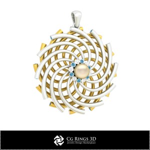 3D CAD Pearl Pendant Home, Jewelry 3D CAD, Pendants 3D CAD , 3D Diamond Pendants, 3D Pearl Pendants 2