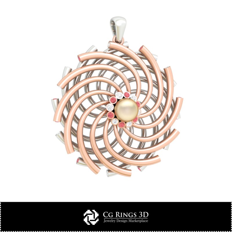 3D CAD 珍珠吊坠家居，珠宝 3D CAD，吊坠 3D CAD，3D 钻石吊坠，3D 珍珠吊坠